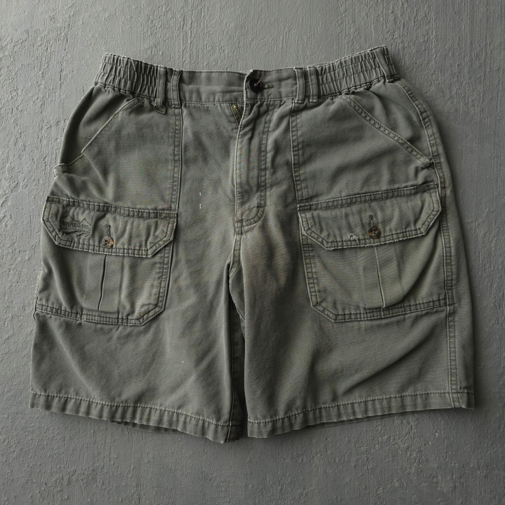 2010s WindRiver Green Cargo Shorts Large Elastic Waist